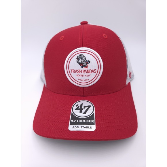 ‘47 Brand Other - Rocket City Trash Pandas Snapback Trucker Hat‎ Cap '47 MiLB Red Baseball New